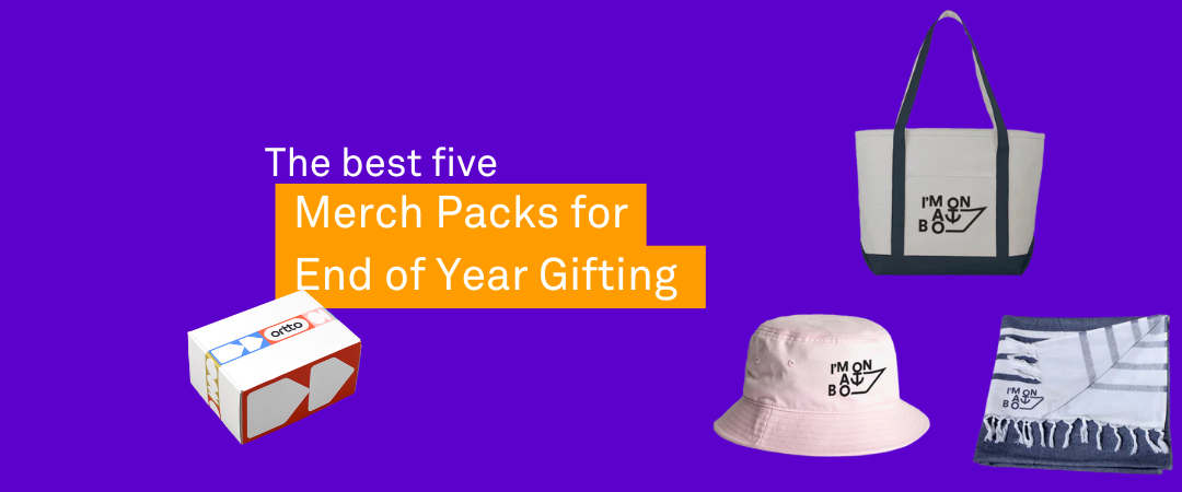 Five corporate merch packs for the end of year season