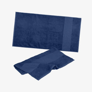 Lifestyle Photo of Trends Fit Sports Towel in Navy - 121935