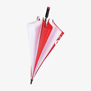 Ultra Value Auto Umbrella in Red/White Folded - SB1006