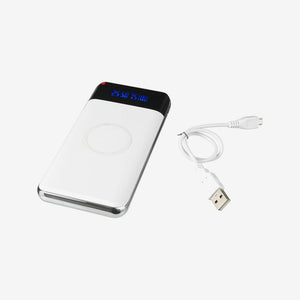 Nottage Constant 10000 mAh Wireless Power Bank w/Display in White Charging with connector - PB1003