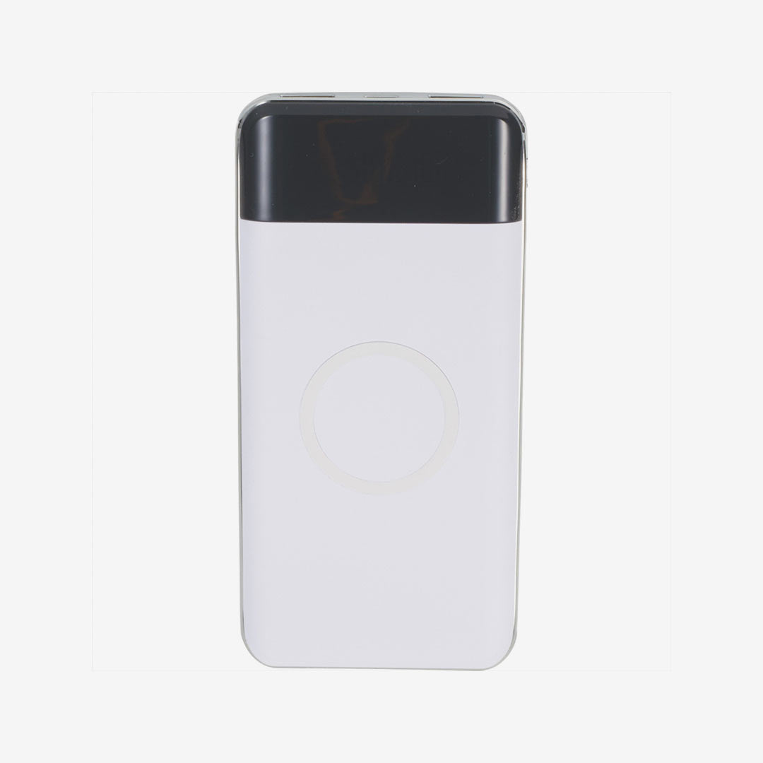 Nottage Constant 10000 mAh Wireless Power Bank w/Display in White - PB1003