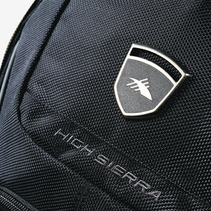 High Sierra Elite Fly-By 17" Computer Backpack in Black Detail - HS1014