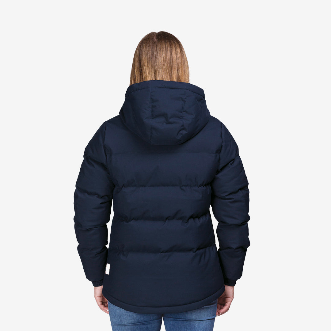 Woman wearing Gear for Life Terrain Puffa Waterproof Jacket Back - SITPJ